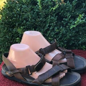 Timberland 94107 Men's Brown Leather Ankle Strap Sandals Size 10M